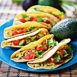 Cilantro Avocado Chickpea Tacos