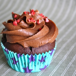 Chocolate Cupcakes with Maltfrosting