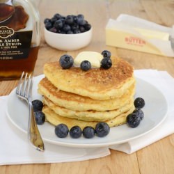 Lemon-Cornmeal Blueberry Pancakes