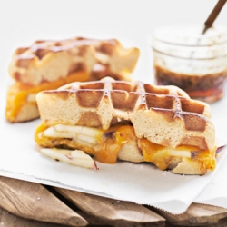 Apple-Cheddar Waffle Panini