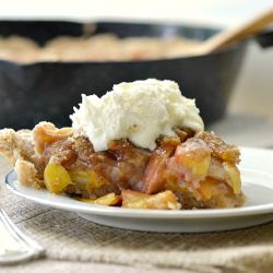 Skillet peach cobbler