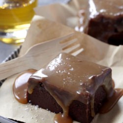 Salted Chocolate Caramel Brownies