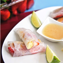 Strawberry Banana Summer Rolls