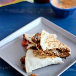 Black Bean Burger Quesadilla