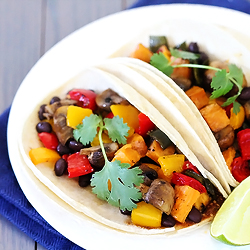 Roasted Veggie & Black Bean Tacos