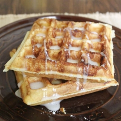 Cinnamon Bun Waffles