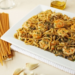 Shrimp & Mushroom Pasta