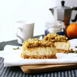 Pistachio-Cardamom Cheesecake