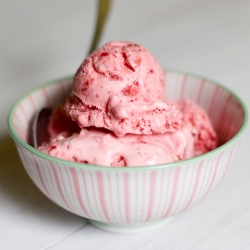 Strawberry Sour Cream Ice Cream