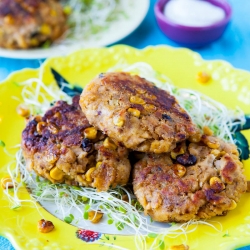 Corn-Chip Crusted Salmon Cakes