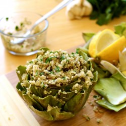 Quinoa and Herb Stuffed Artichokes