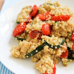 Roasted Tomato and Zucchini Quinoa