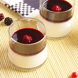 Panna Cotta with Red Berries Coulis