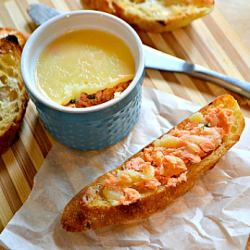 Potted Salmon on Garlic Toast