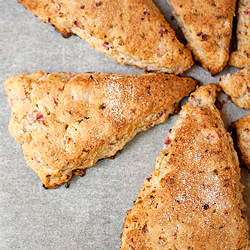 Fresh Rhubarb Scones