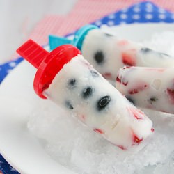 Red, White and Blue Milk Pops