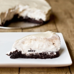 Brownie Crunch Banana Ice Cream Pie