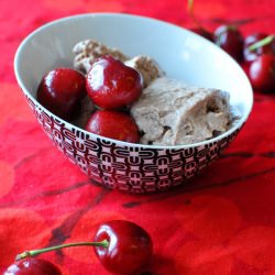 Chocolate Cherry Greek FroYo