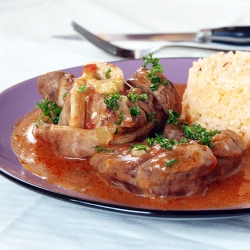 Osso Bucco served with Saffron Rice