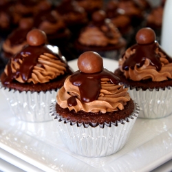 Chocolate Malt Cupcakes