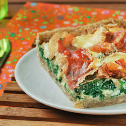 Spinach, Brie & Prosciutto Pie