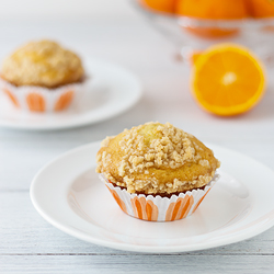 Orange Chia Seed Streusel Muffins