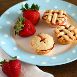 Mini Strawberry Rum Pies