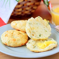 Scallions And Cheddar Biscuits