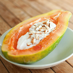 Papaya Yogurt Boat