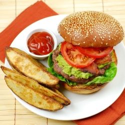 Jalapeño Oil Fries & Cheeseburgers