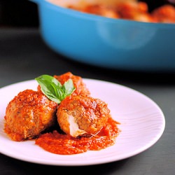 Tomato-Braised Meatballs