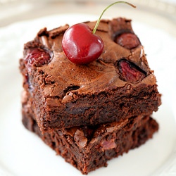 Dark Chocolate Cherry Brownies