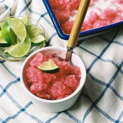 Rhubarb Lime Granita