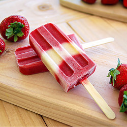 Strawberry Banana Popsicles