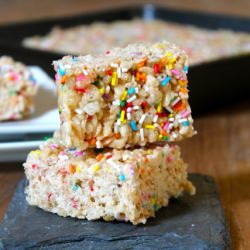 Cake Batter Rice Krispie Treats