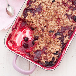 Raspberry and Blueberry Crumble