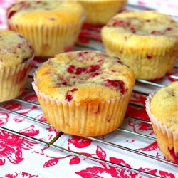 Raspberry Goat Cheese Muffins