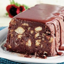 Chocolate Fridge Cake with Biscuits