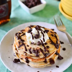 Banana Chocolate Chip Pancakes