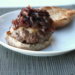 Burgers w/ Bacon-Onion-Balsamic Jam