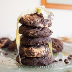 Chocolate Chunk PB Swirl Cookies