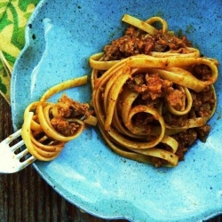 Fettuccini w/ Smoky Bolognese