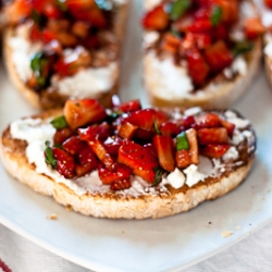 Strawberry Basil Bruschetta