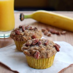 Buttermilk Banana Pecan Muffins