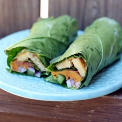 Tempeh Sweet Potato Collard Wrap