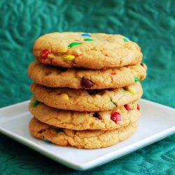 Giant M&M Cookies