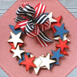 4th of July Cookie Wreath