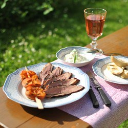 Duck Breast and Apricot Skewers