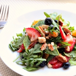 Spinach Arugula Fruit Salad