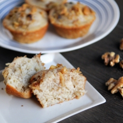 Banana Walnut Buttermilk Muffins